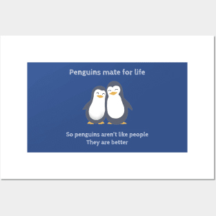 Penguins mate for life. Atypical Posters and Art